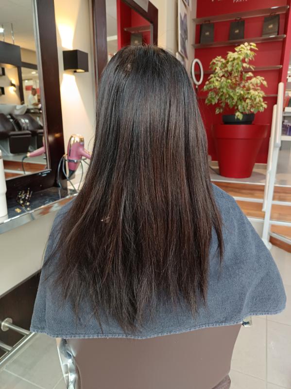 Cheveux avant coloration refresh — pigments délavés